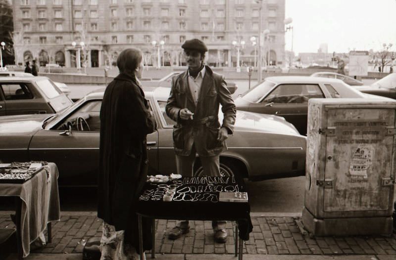 Street vendor, Boston, 1975