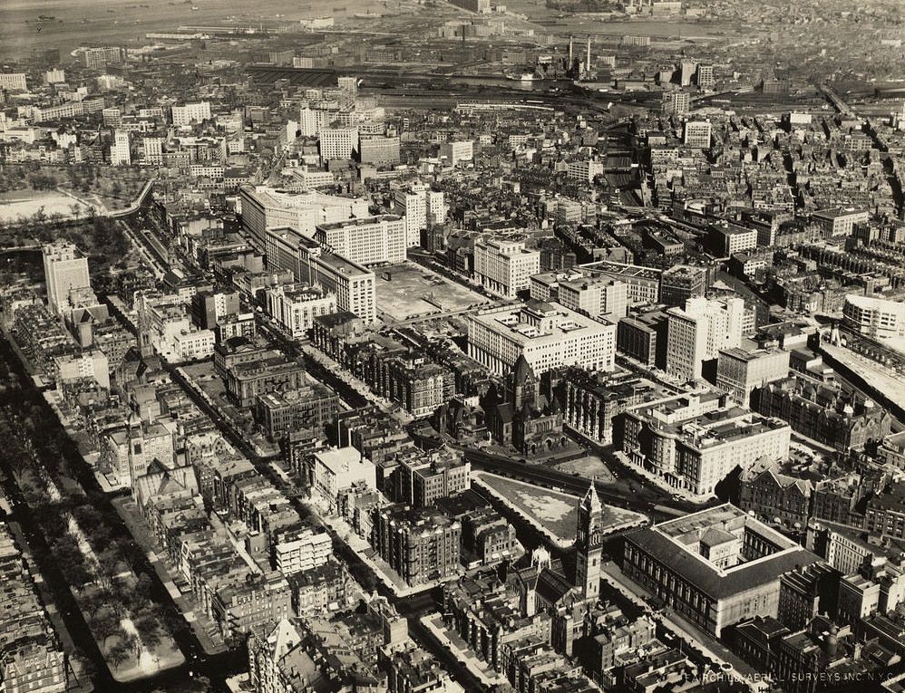 Copley Square and business district in Boston