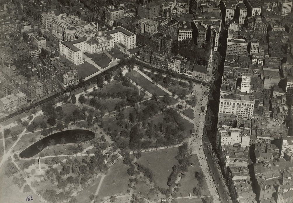 Boston common and State House