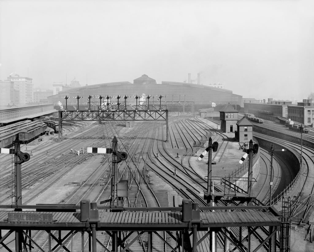 Rail Yards and Tracks, South Terminal Station, Boston, Massachusetts, 1904