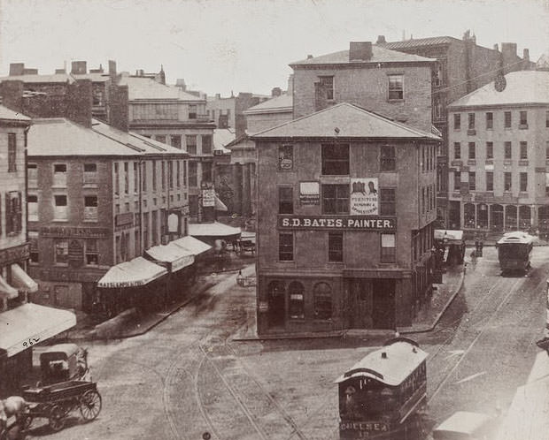 Scollay Square, looking west. Scollay Building in centre.