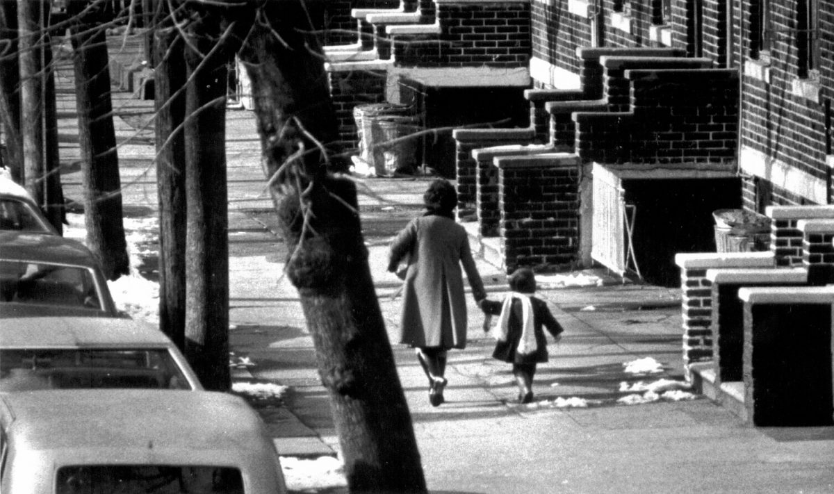 Mother & Daughter Winter Brooklyn Street, 1976
