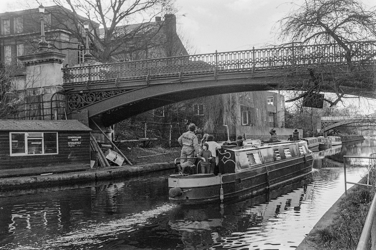 Regents Canal, Cumberland Basin, Primrose Hill, Camden, 1987