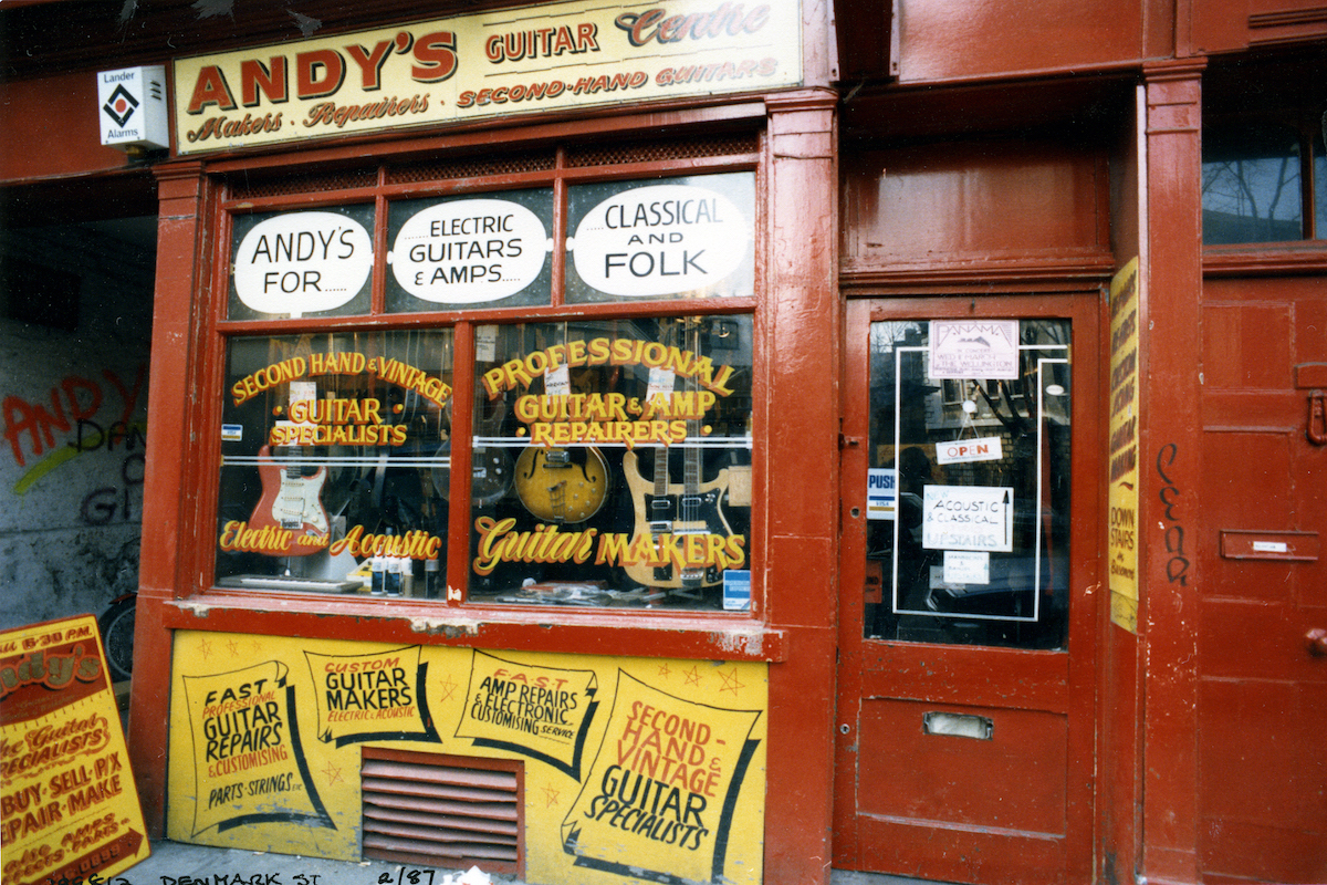 Andy’s, Guitar Centre, Denmark St, St Giles, Camden, 1987