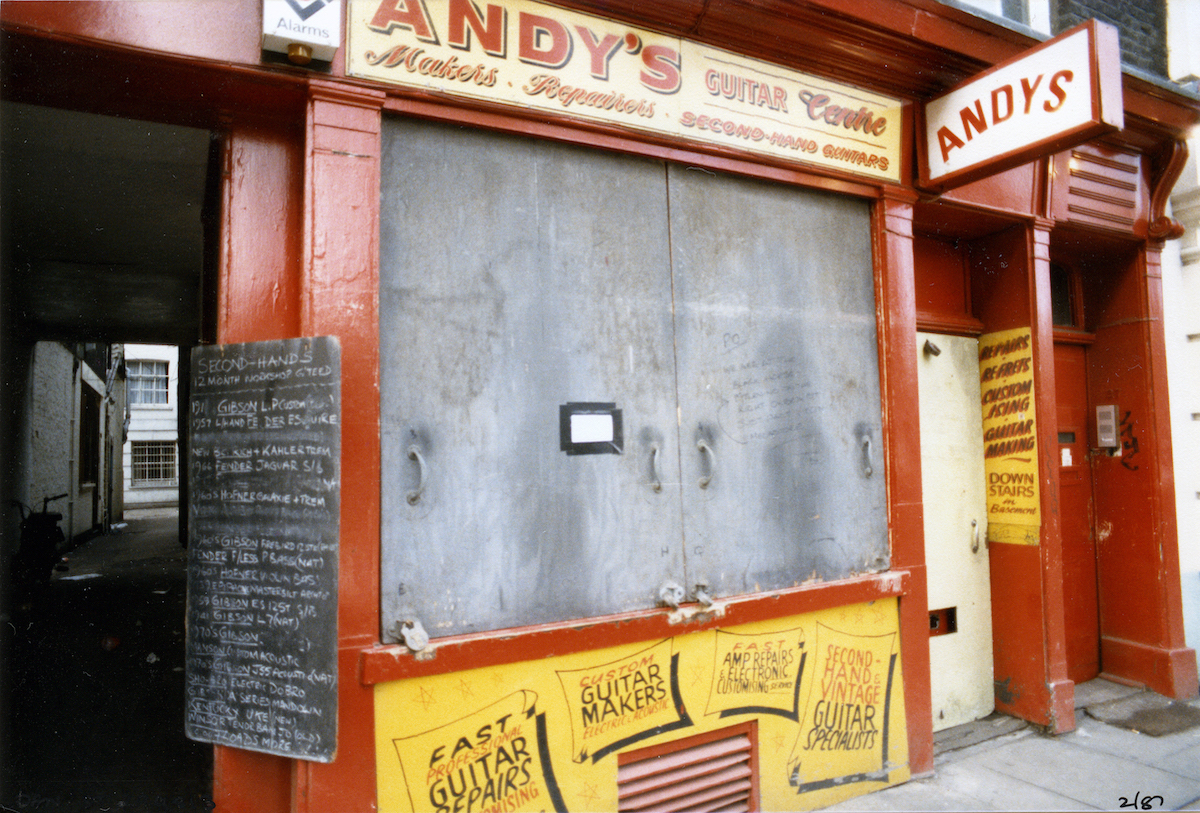 Andy’s, Guitar Centre, Denmark St, St Giles, Camden, 1987