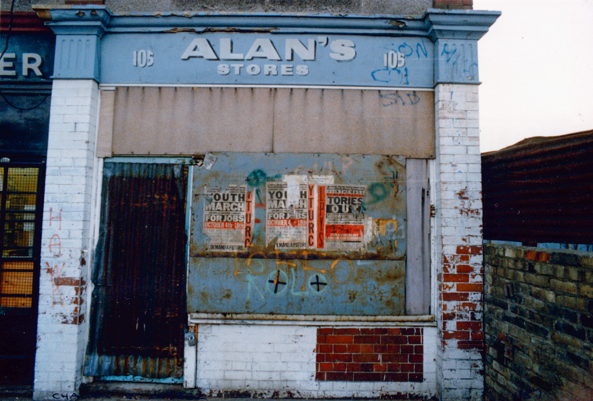 Alan’s Stores, Chalton St, Somers Town, Camden, 1987
