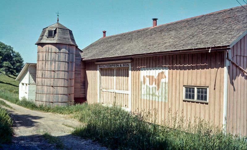 Ray L Thompson barn at Kings Settlement Road, Chenango County, New York, 1961