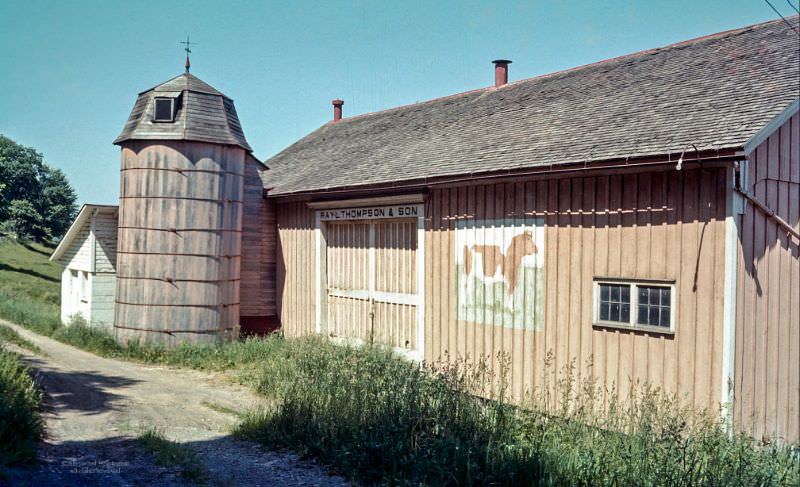 Ray L Thompson barn at Kings Settlement Road, Chenango County, New York, 1961