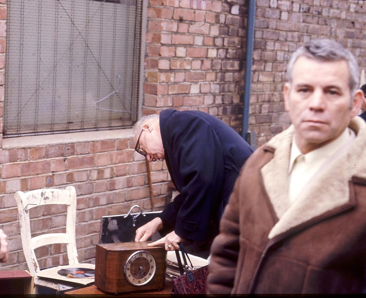 People Shopping At London's Cheshire Street Market in October 1973