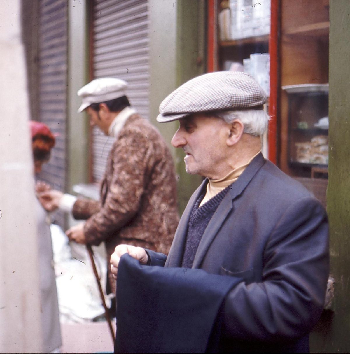 People Shopping At London's Cheshire Street Market in October 1973