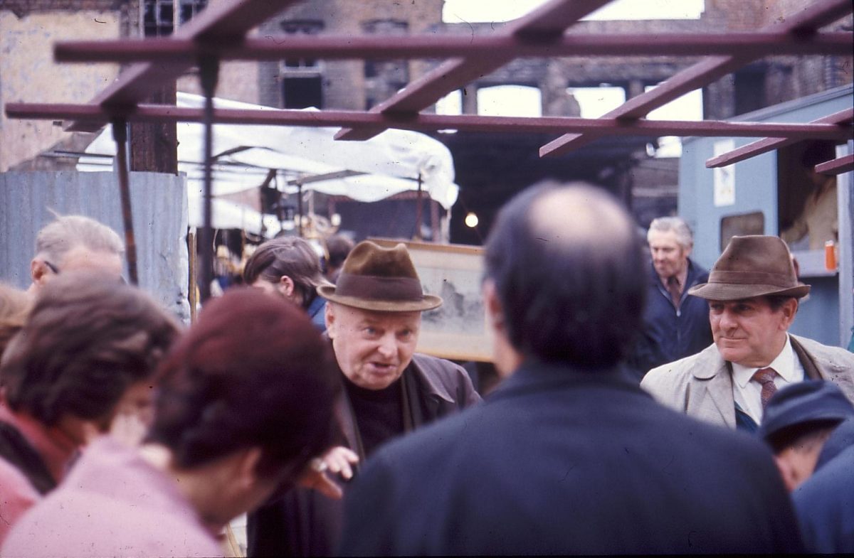 People Shopping At London's Cheshire Street Market in October 1973