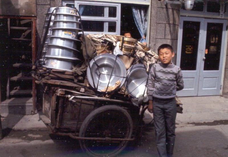 Pots and pans sold door to door, Tague, 1970s