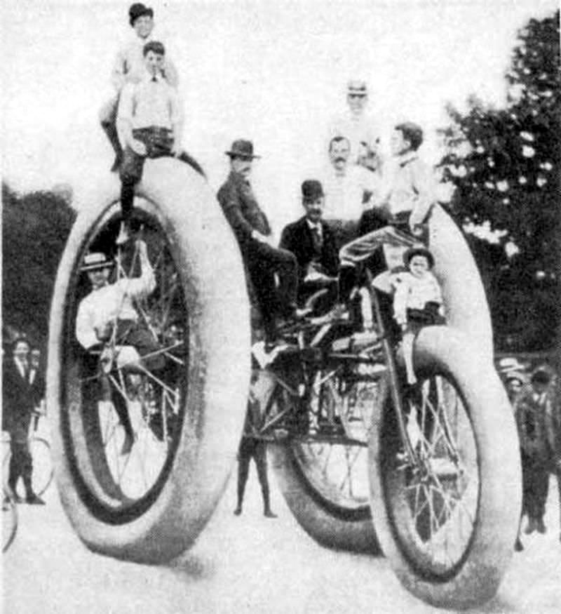 The Giant Mechanical Tricycle from 1896 which Required Eight Men were Required to Propel