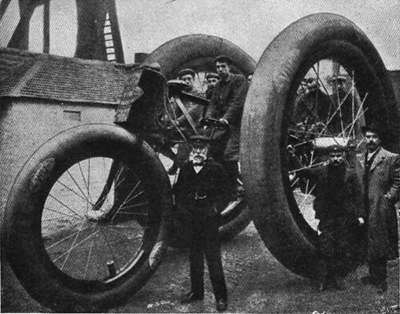 The Giant Mechanical Tricycle from 1896 which Required Eight Men were Required to Propel