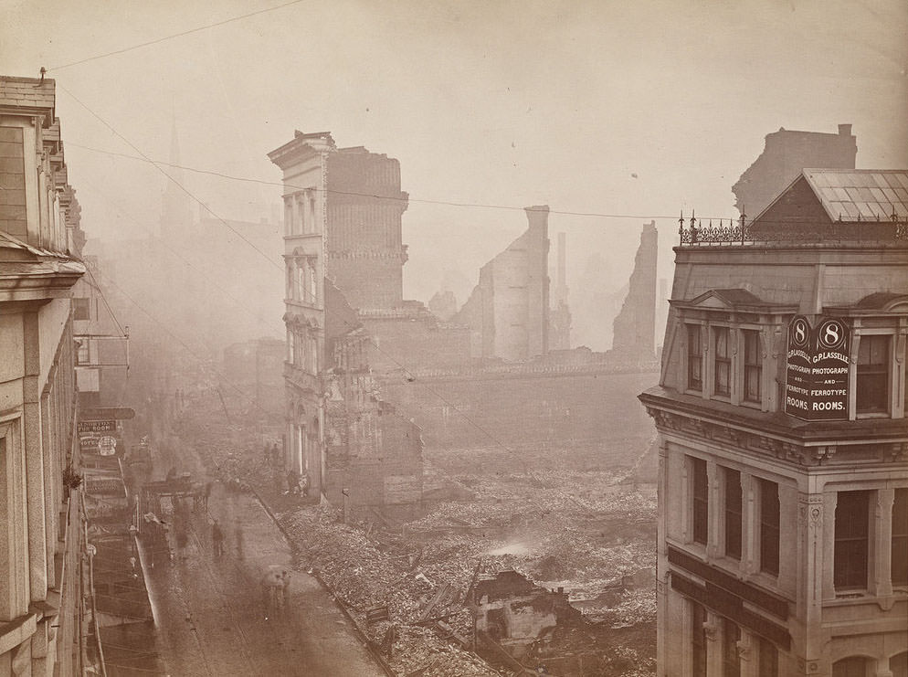 Washington Street north from Winter (Old South Meeting House in background)