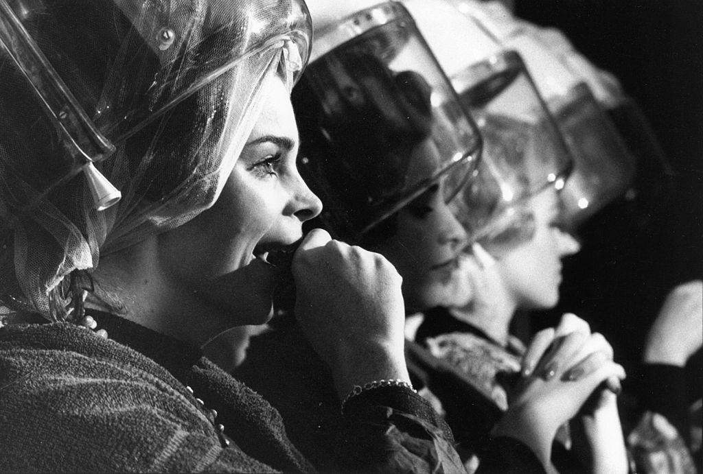 Miss Canada under the hairdryer, 1973