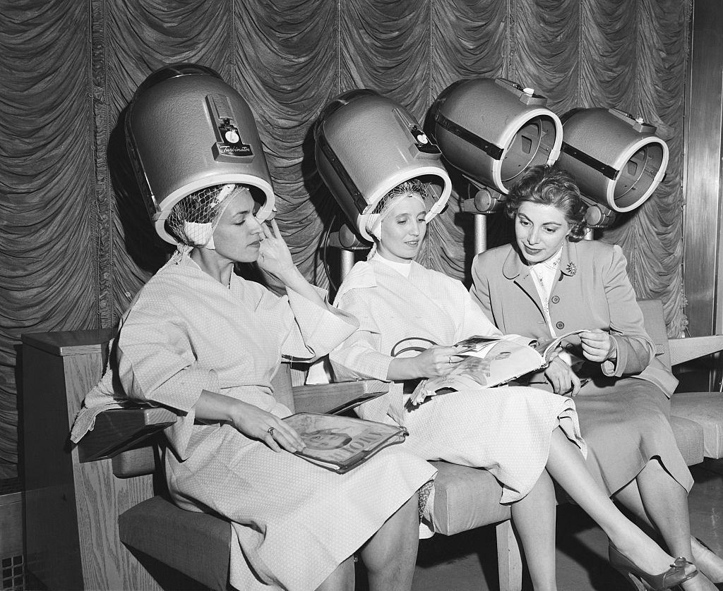 Women Under Hair Dryers, 1958