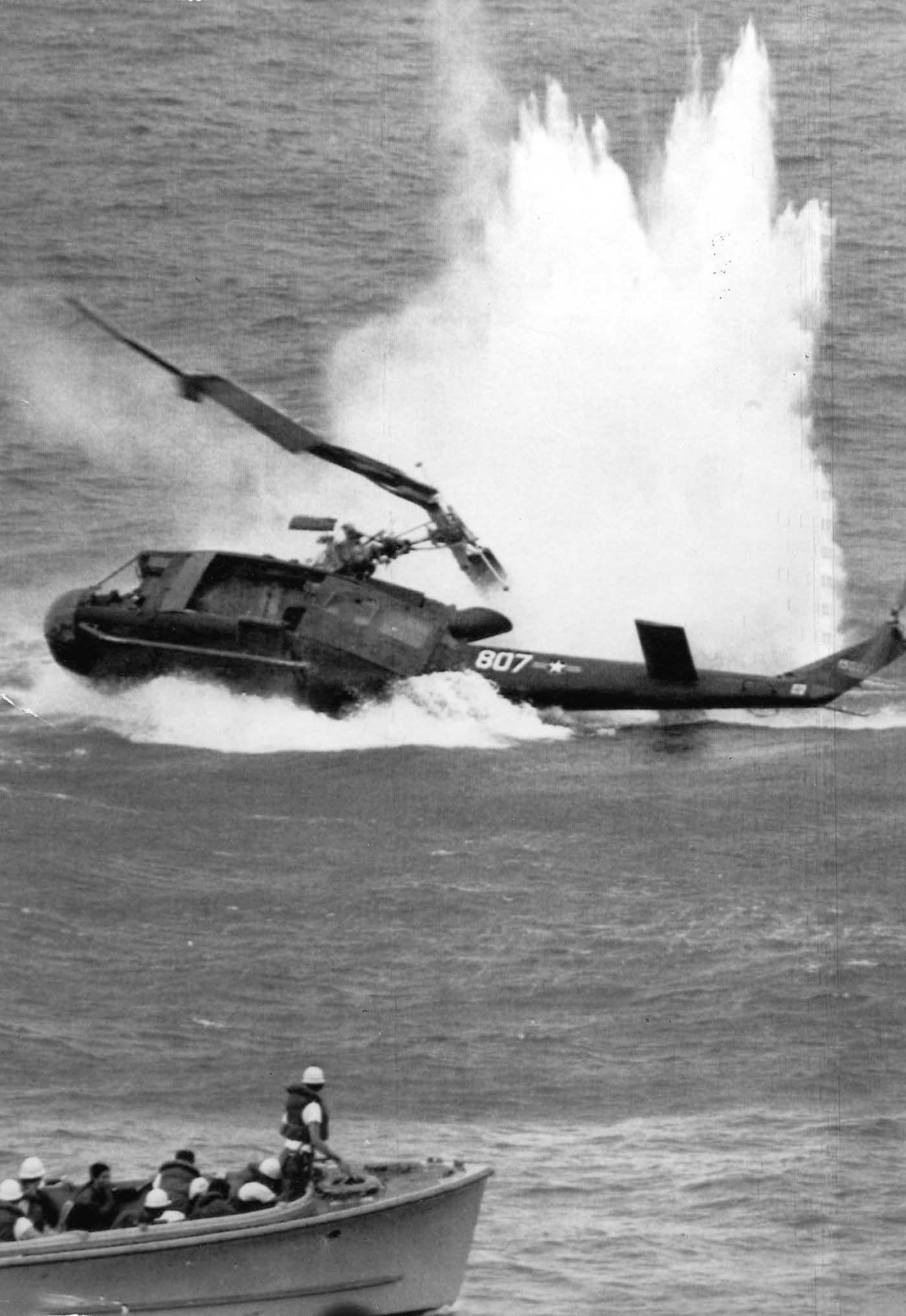 When US Military pushed Helicopters overboard to make room for Vietnam War evacuees, 1975