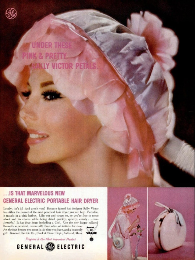 Hooded Portable Hair Dryers for Women at Home From the 1960s and 1970s