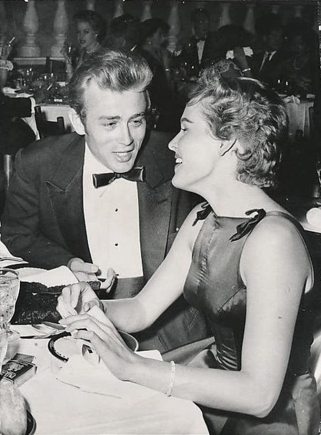 James Dean and Ursula Andress on a Date at Ciro's Nightclub in Los Angeles, 1955