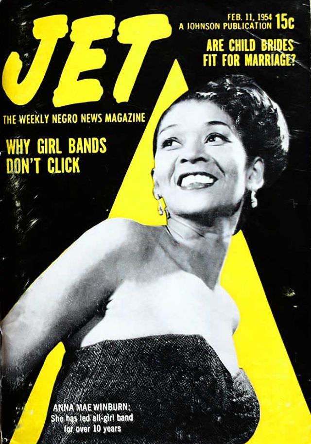 Anna Mae Winburn, Leader of All Girl Band, Jet Magazine, February 11, 1954