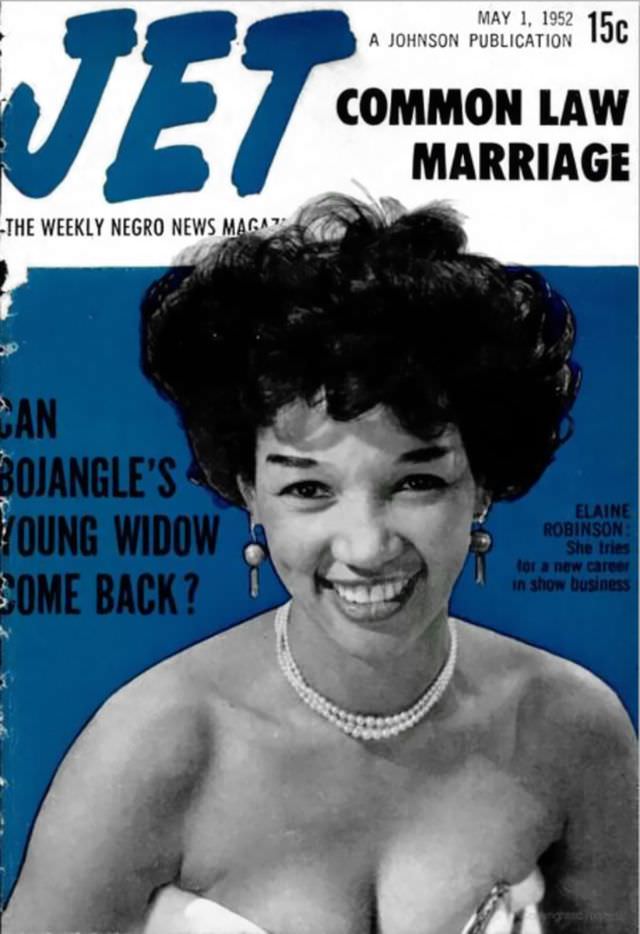 Can Bojangle's Widow, Elaine Robinson, Make a Comeback?, Jet Magazine, May 1, 1952