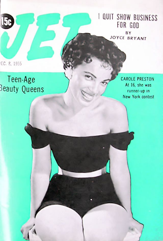 Teenage Beauty Queen Carole Preston, Jet Magazine, December 8, 1955