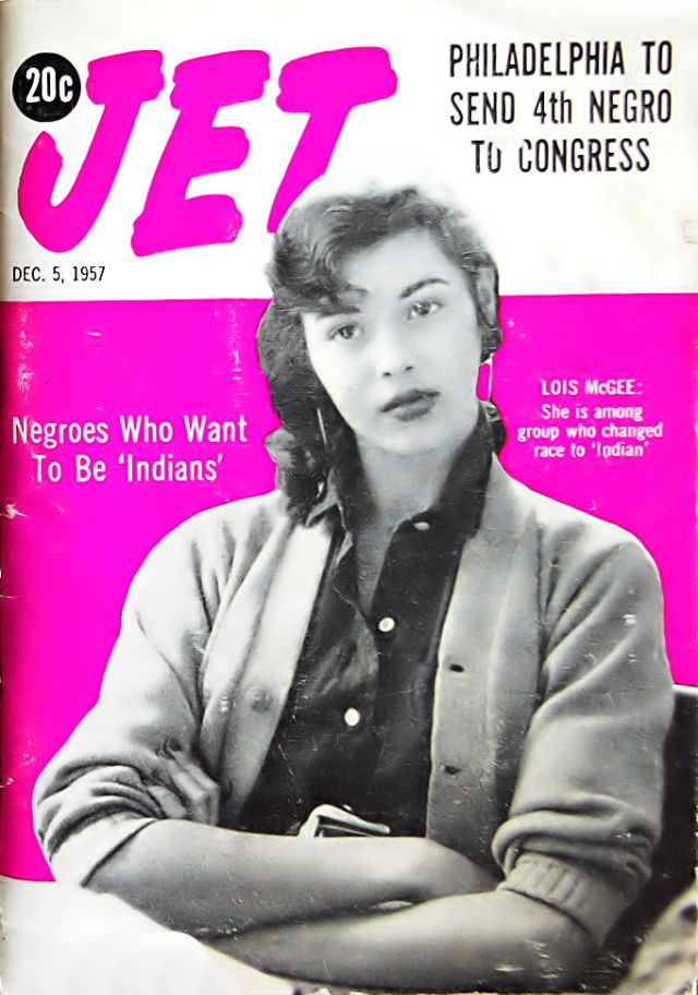 Lois McGee is One of the Blacks Who Want to Be Indians, Jet Magazine, December 5, 1957
