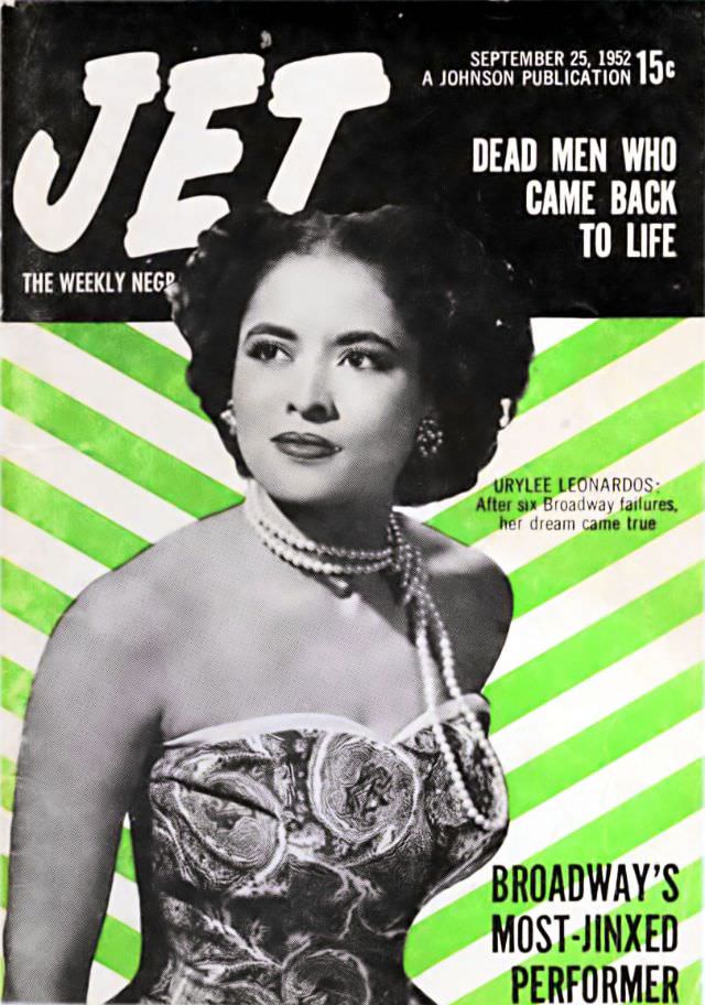 Urylee Leonardos, Broadway's Most-Jinxed Performer, Jet Magazine, September 25, 1952