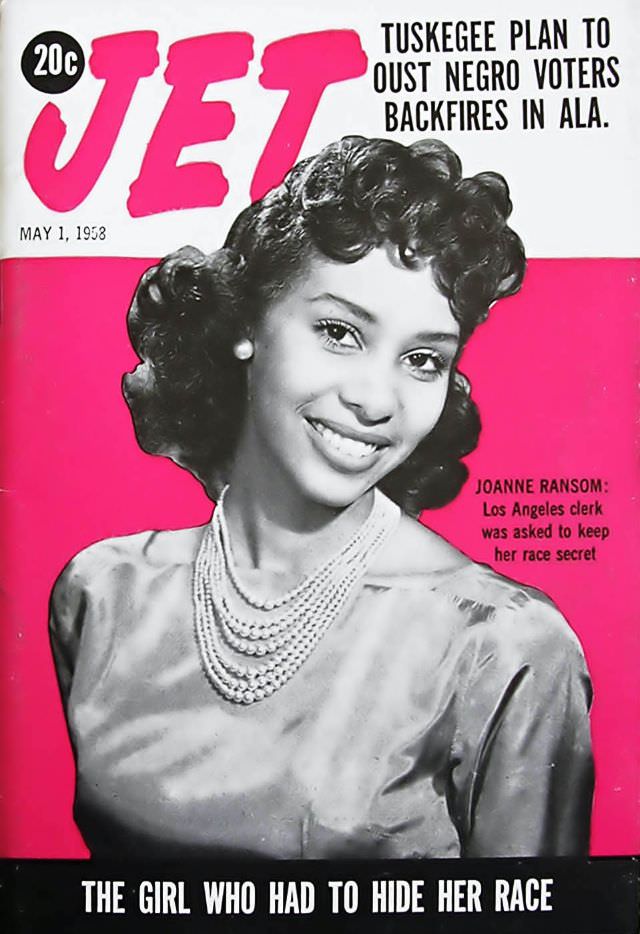 Joann Ransom, The Girl Who Had To Hide Her Race, Jet Magazine, May 1, 1958