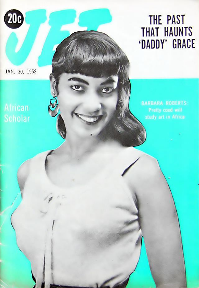 Pretty Coed Barbara Roberts, Jet Magazine, January 30, 1958