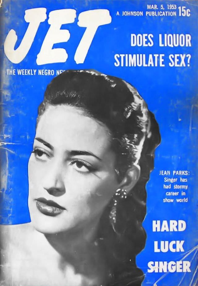 Hard Luck Singer Jean Parks, Jet Magazine, March 5, 1953