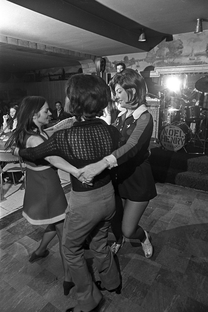 The dance floor at Kilgarriff's Café in Jamaica Plain, Boston, 1976