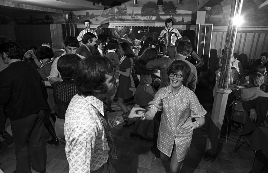 The dance floor at Kilgarriff's Café in Jamaica Plain, Boston, 1976