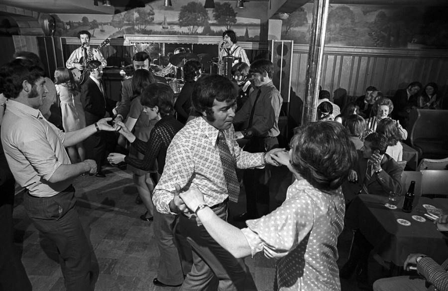 The dance floor at Kilgarriff's Café in Jamaica Plain, Boston, 1976