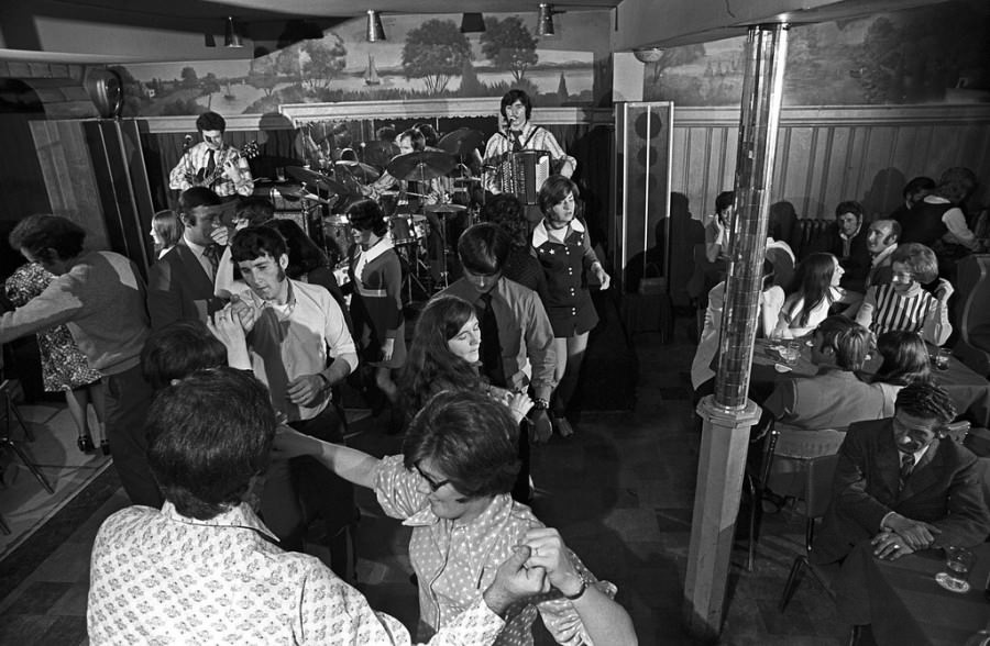 The dance floor at Kilgarriff's Café in Jamaica Plain, Boston, 1976