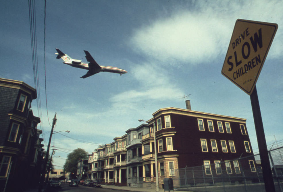 Approaching Logan Airport, 1973