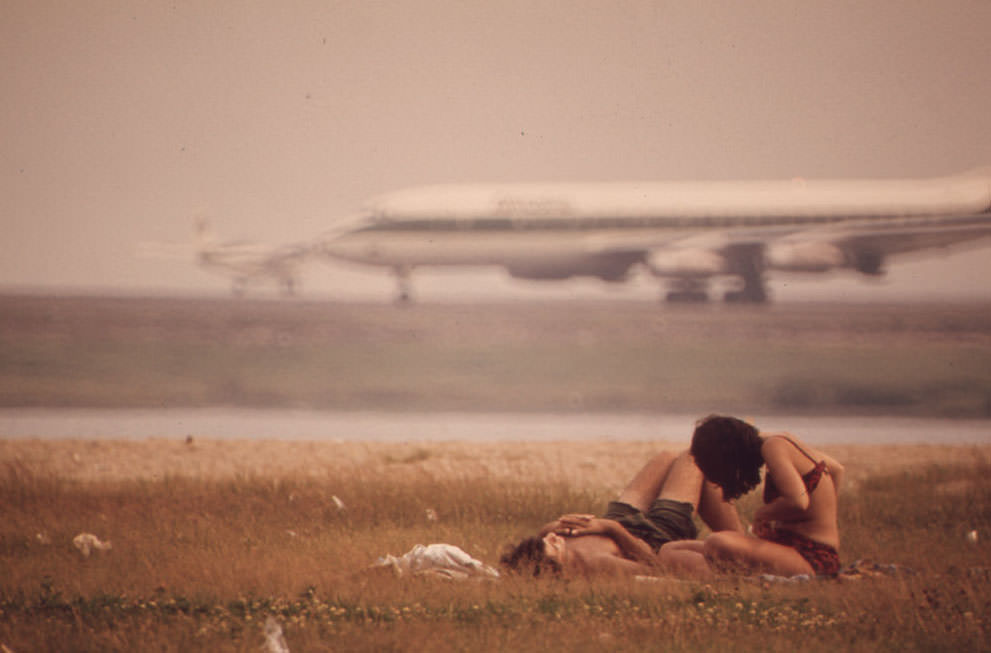 Constitution Beach - Within Sight and Sound of Logan Airport's Takeoff Runway, 1973