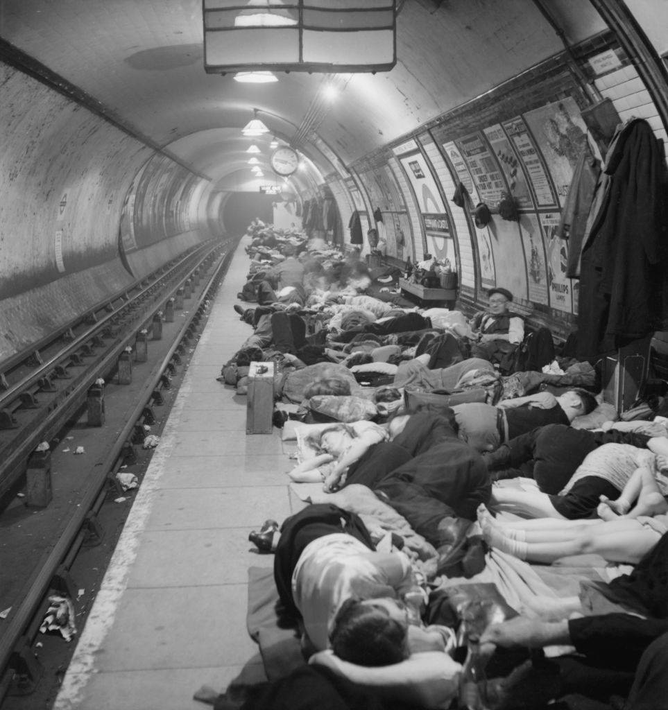 Sheltering in the Underground, Nov 1940