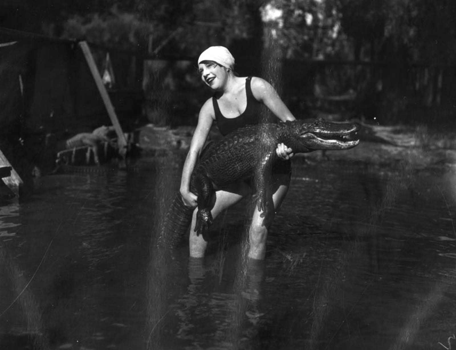 Some visitors even swam with the alligators. The park was often used as a location for movie and photo shoots.