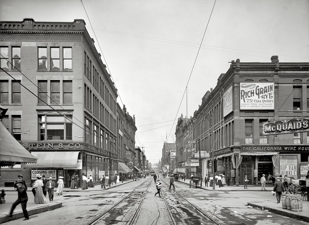 Seventh Street at Cedar, St. Paul, Minnesota, 1905