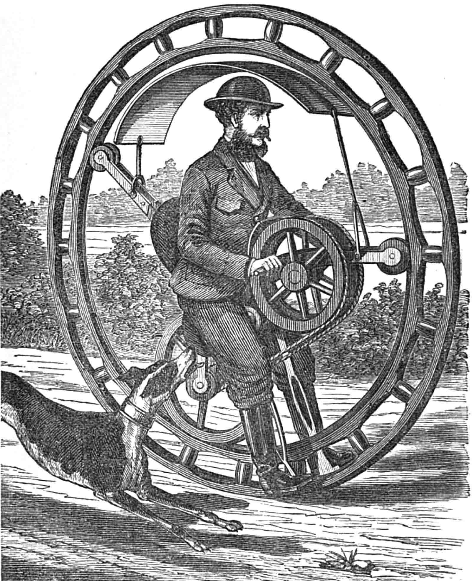Hemming’s Unicycle, or “Flying Yankee Velocipede”, was a hand-powered monowheel patented in 1869 by Richard C. Hemming.