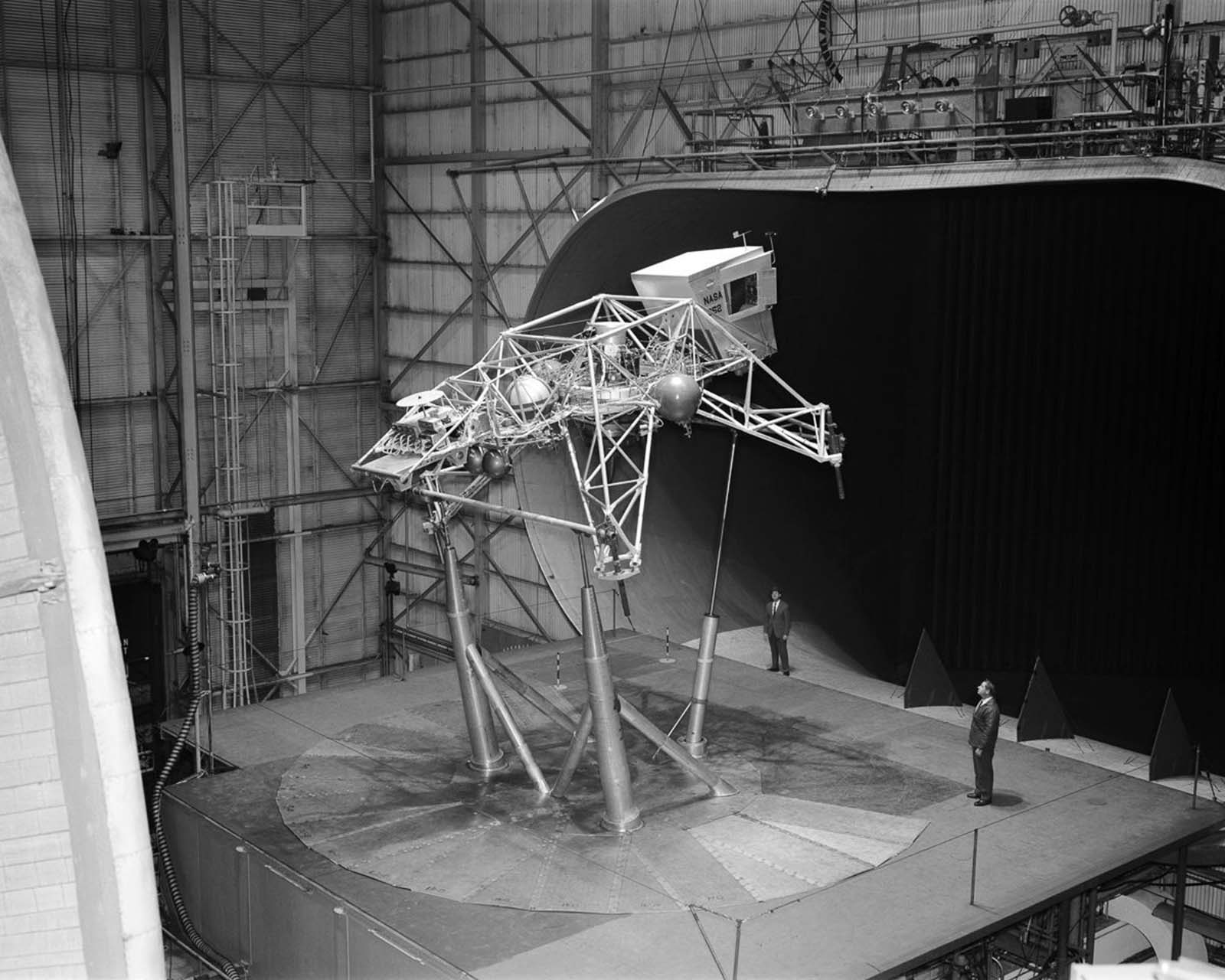 The Bell Lunar Landing Training Vehicle in the 30 x 60 Full Scale Tunnel.