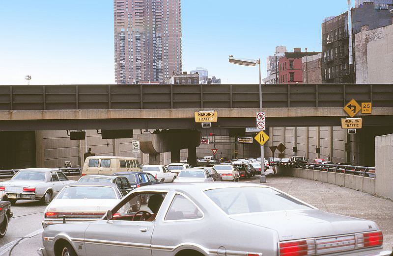 Entering the Lincoln Tunnel, Spring, 1980
