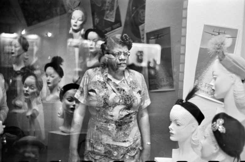 Downtown hat shop window, September 1950