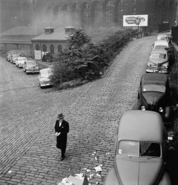 Section around Tenth Street Bridge across Monongahela River, October 1950