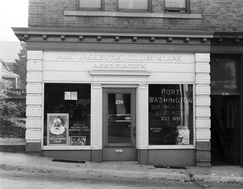 Port Washington Building and Loan, 277 Main Street, November 1949