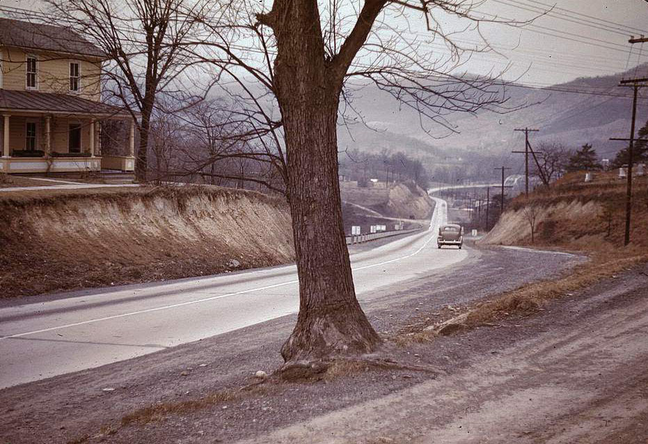 Road out of Romney, West Virginia, 1950s