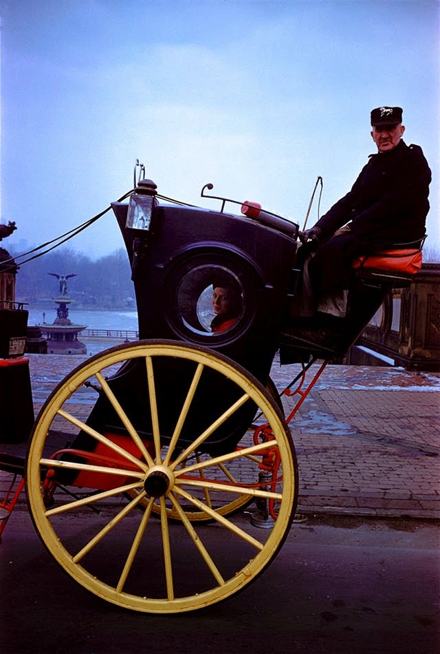 Carriage in Central Park. New York City, 1958