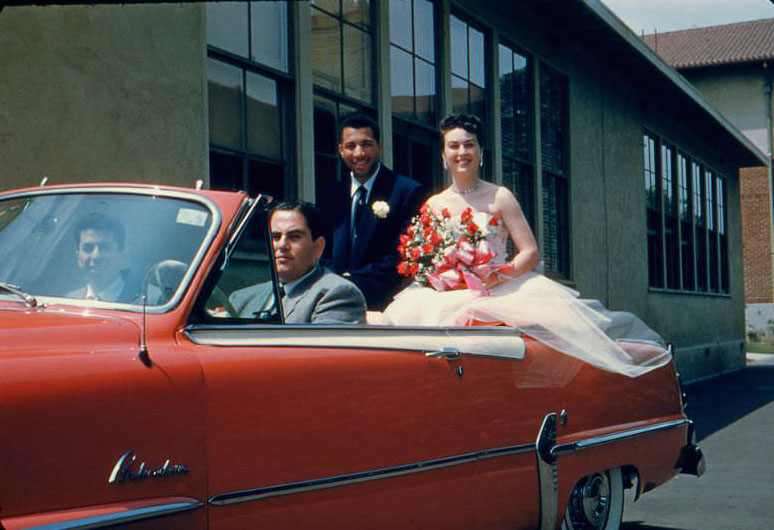 Couple in 1954 Plymouth Belvedere, 1950s